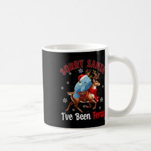 Sorry I've Been Feral Xmas Santa Manatee Riding Re Coffee Mug