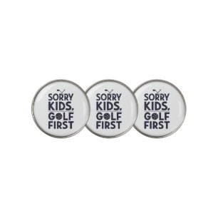 Sorry Kids Golf First Bold Golf Humor Art Ball Marker