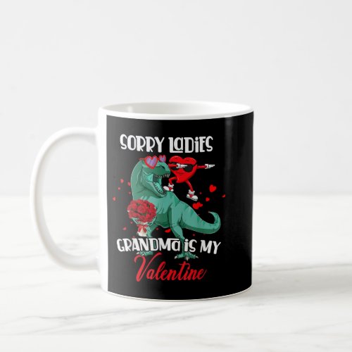 Sorry Ladies Grandma Is My Valentine Dabbing Heart Coffee Mug