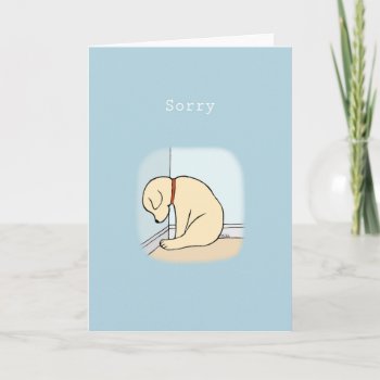 Sorry My Bad Puppy Apologies Please Forgive Me Card by MiKaArt at Zazzle
