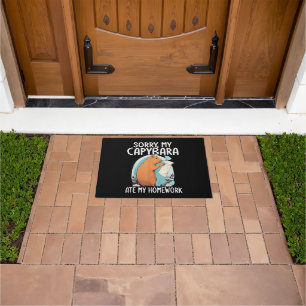 Sorry My Capybara Ate My Homework Funny Doormat
