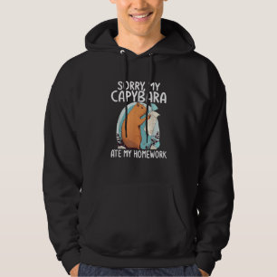 Sorry My Capybara Ate My Homework Funny Hoodie