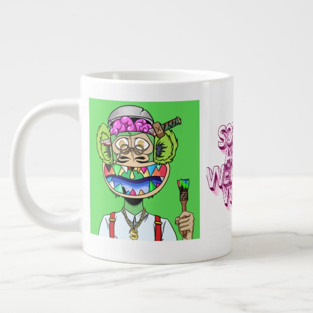 Sorry not sorry King Ape actin' weird Giant Coffee Mug (Left)