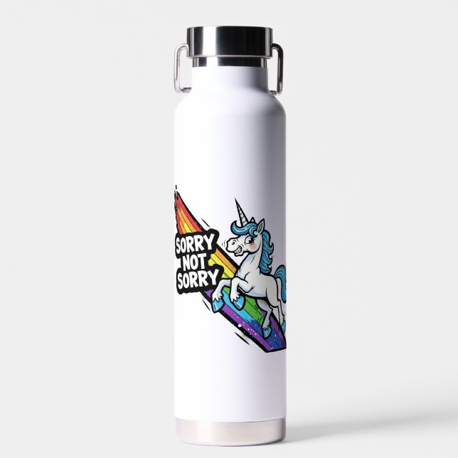 Sorry not Sorry Unicorn Insulated Bottle (Front)