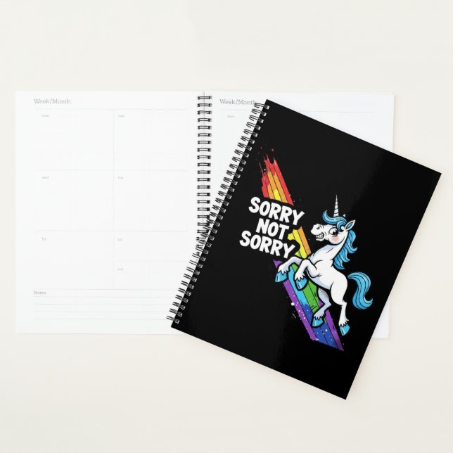 Sorry not Sorry Unicorn Planner (Display)