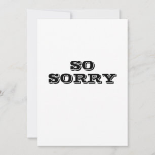 Sorry or Heart Felt Condolence Flat Note Thank You Card