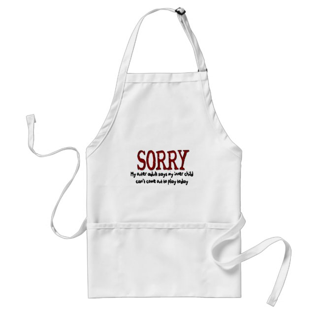 Sorry Outer Adult and Inner Child Apron (Front)
