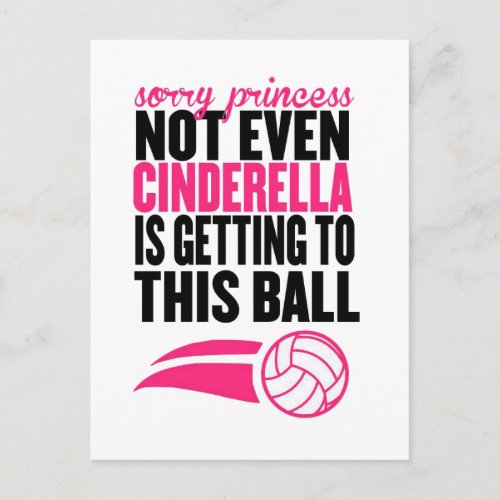 Sorry Princess Volleyball Ball Postcard