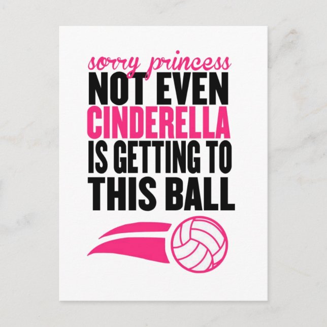 Sorry Princess Volleyball Ball` Postcard (Front)