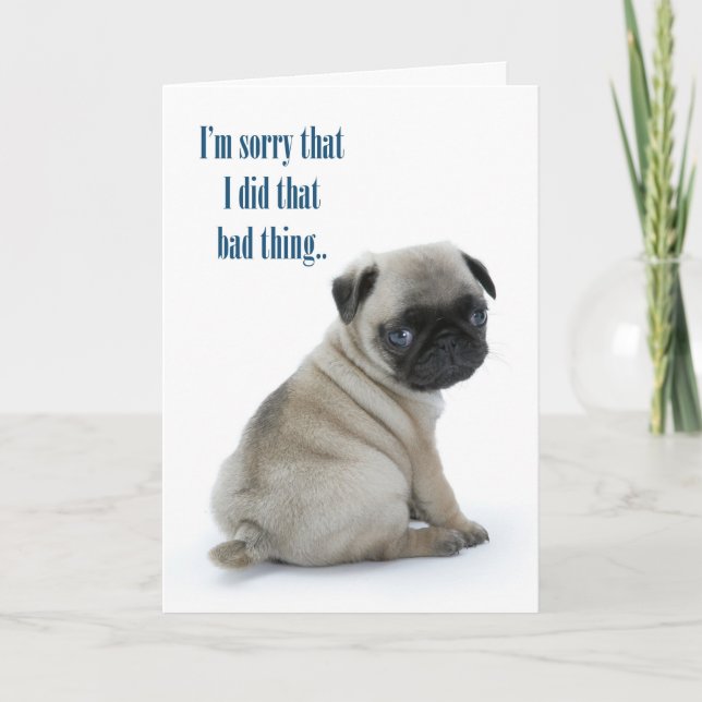 Sorry Pug Card (Front)