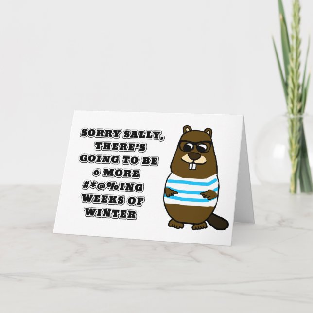 Sorry Sally, 6 more #*@%ing weeks of winter  Card (Front)