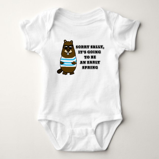 Sorry Sally, early Spring Baby Bodysuit (Front)