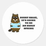 Sorry Sally, early Spring Classic Round Sticker