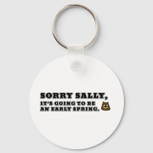 Sorry Sally, early Spring Keychain (Front)