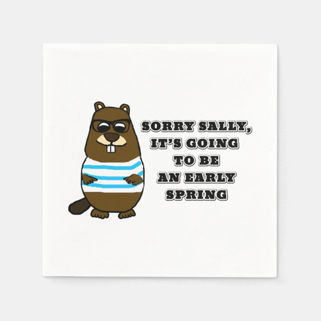 Sorry Sally, early Spring Napkins (Front)