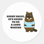 Sorry Sally, Long Winter Classic Round Sticker
