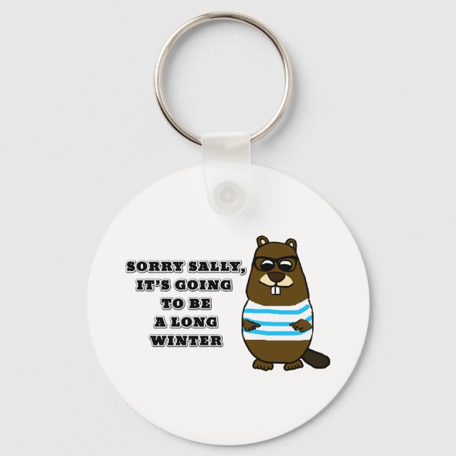 Sorry Sally, Long Winter Keychain (Front)