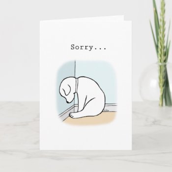 Sorry Sincere Apologies I Am Sorry Sad Puppy Card by MiKaArt at Zazzle