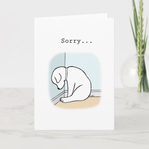 Sorry Sincere Apologies I am Sorry Sad Puppy Card