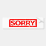 Sorry Stamp Bumper Sticker