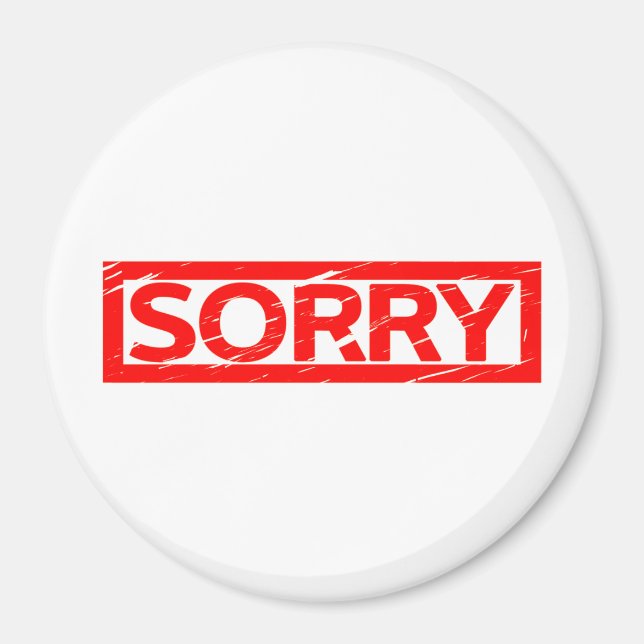Sorry Stamp Magnet (Front)