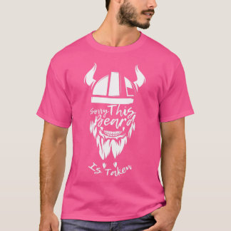 Sorry This Beard Is Taken Funny Beard Skull T-Shirt