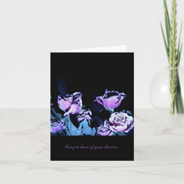 Sorry to hear of your divorce... card (Front)
