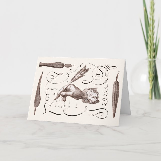 Sorry to Take So Long to Write - Antique Engraving Card (Front)