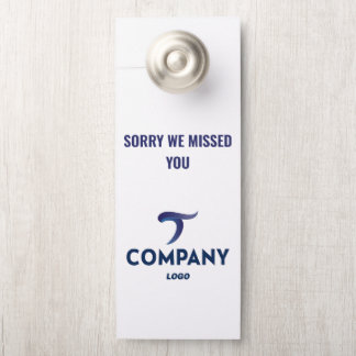 Sorry We Missed You Company Logo Door Hanger