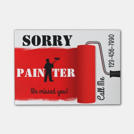 Sorry, We Missed You! Painter Post-it Notes