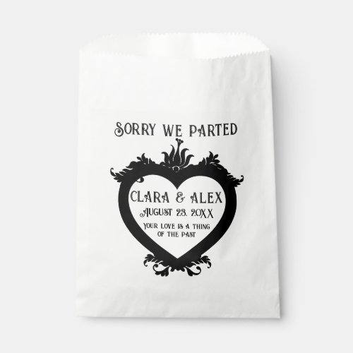 Sorry we parted Favor Bag