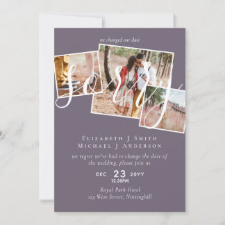 SORRY! Wedding Postponement Change of Date PHOTO