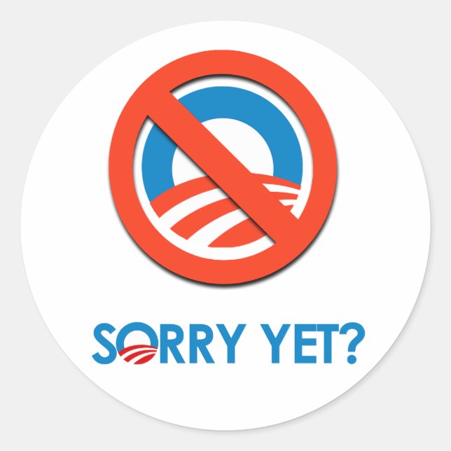 Sorry Yet Classic Round Sticker (Front)