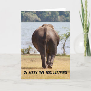 'Sorry you are leaving' greeting card