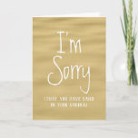 Sorry You Have Sand In Your Vagina Card at Zazzle