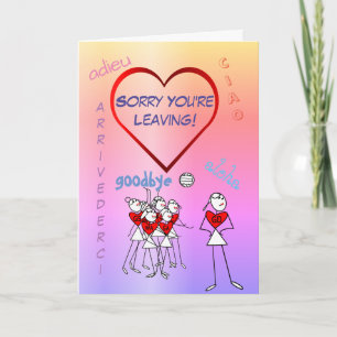 Sorry You're Leaving Netball Goodbye Greeting Card