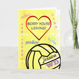 Sorry You're Leaving Netball Personalized Card