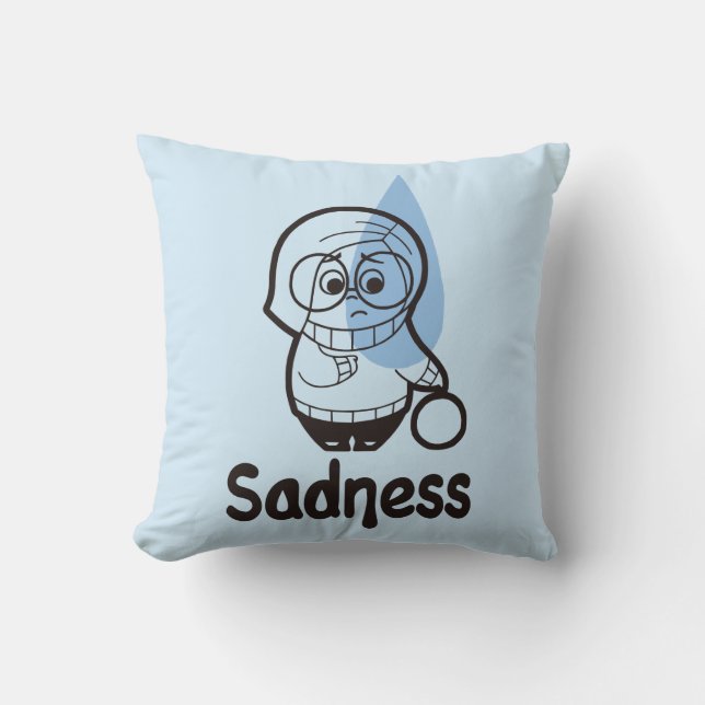 Sort of a Blue Day Throw Pillow (Front)