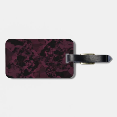 Sort pixels in purple dark pink and black ornamen luggage tag