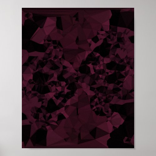 Sort pixels in purple dark pink and black ornamen poster