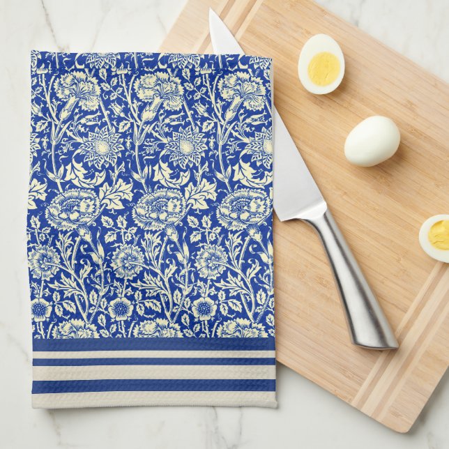 Sorta Blue Calico  (Cotton Dish Towel) Kitchen Towel (Quarter Fold)