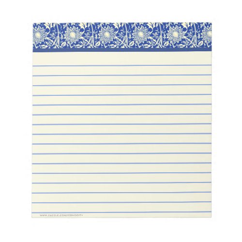 Sorta Blue Calico Lined Notepad
