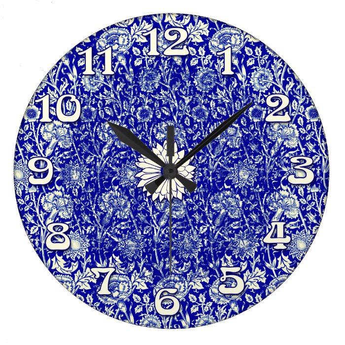 Sorta Blue Calico Timekeeper Clock