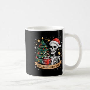Sorta Merry Sorta Scary Retro Skeleton Hot Cocoa C Coffee Mug