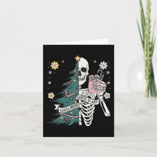 Sorta scary merry sorta christmas skeleton tree sa card