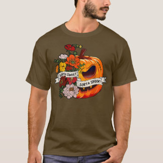 Sorta Sweet Sorta Spooky Flowers Jack O' Lantern H T-Shirt