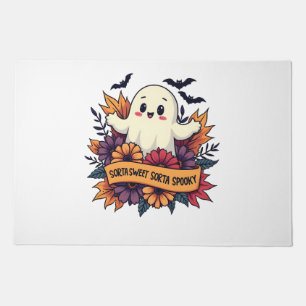 Sorta Sweet Sorta Spooky Halloween Ghost Fall Love Doormat