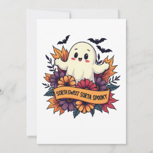 Sorta Sweet Sorta Spooky Halloween Ghost Fall Love Invitation