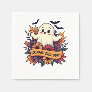 Sorta Sweet Sorta Spooky Halloween Ghost Fall Love Napkins