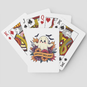 Sorta Sweet Sorta Spooky Halloween Ghost Fall Love Poker Cards